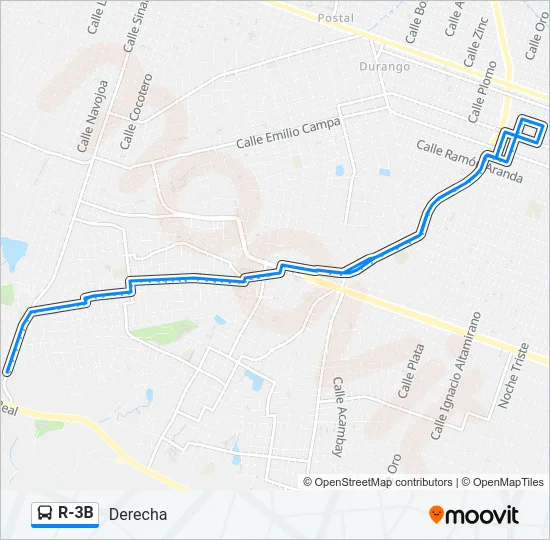 R-3B Bus Line Map