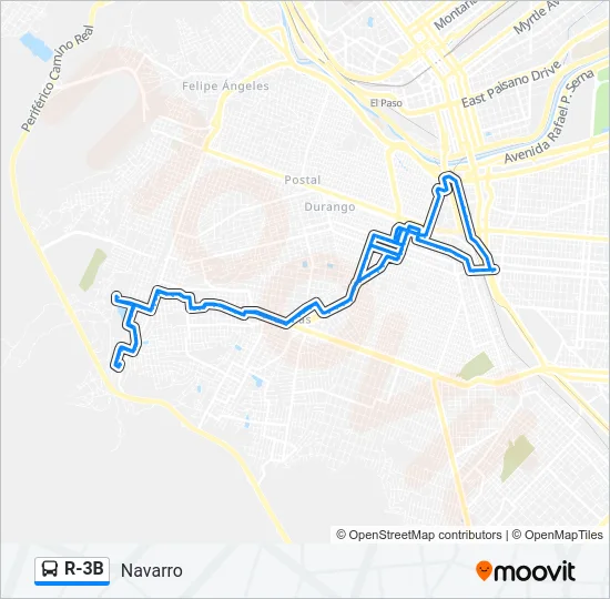 R-3B Bus Line Map