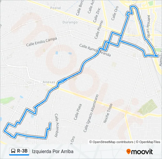 R-3B Bus Line Map