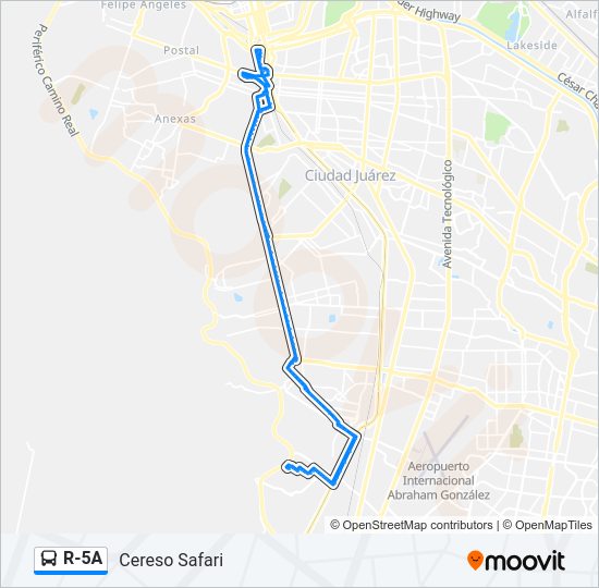 Mapa de R-5A de autobús