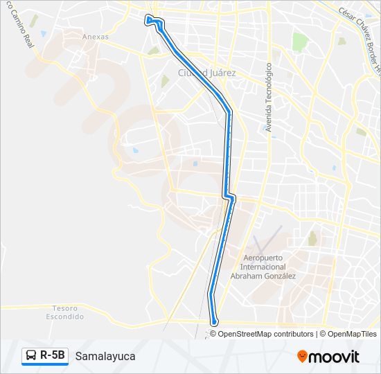 Mapa de R-5B de autobús