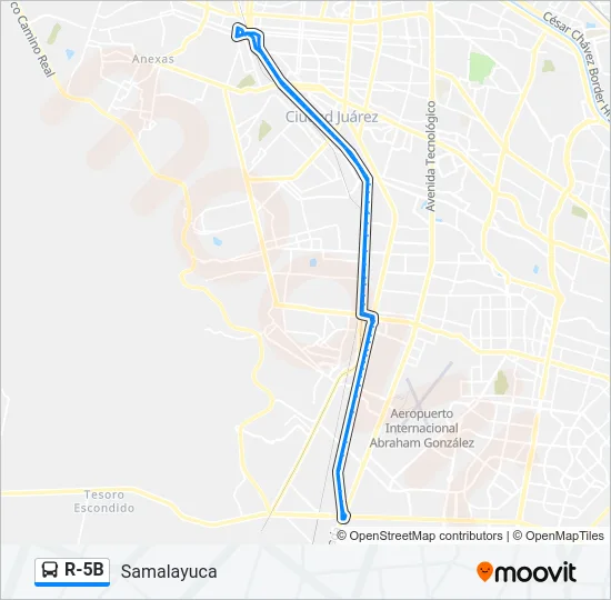 R-5B Bus Line Map