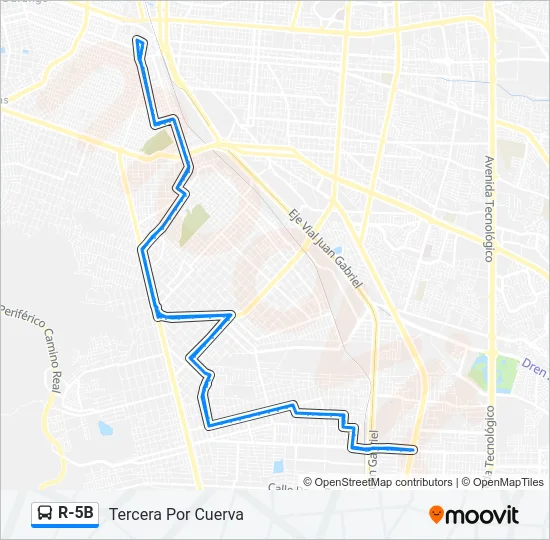 R-5B Bus Line Map