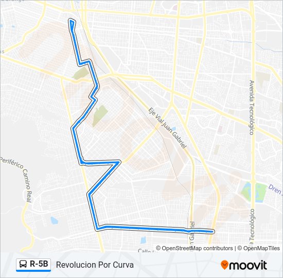 Mapa de R-5B de autobús