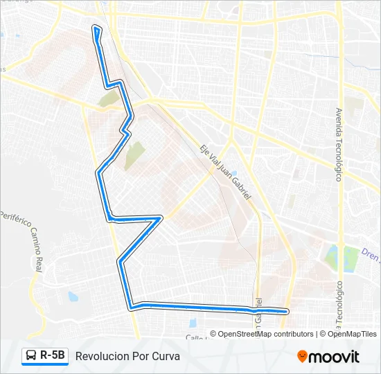 R-5B Bus Line Map