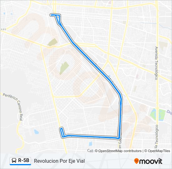 Mapa de R-5B de autobús