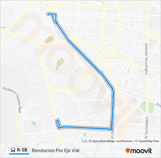 R-5B Bus Line Map