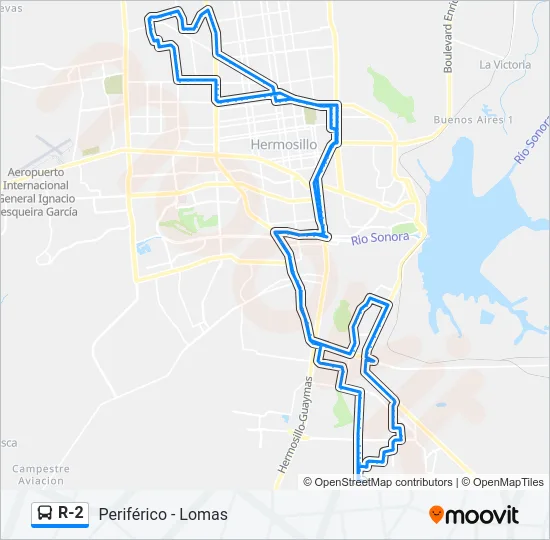 R-2 Bus Line Map