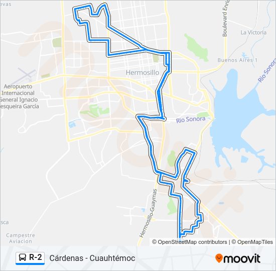 R-2 Bus Line Map