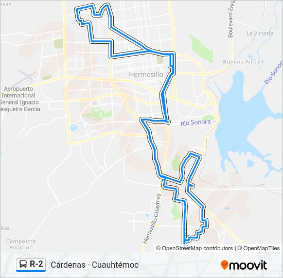 R-2 Bus Line Map