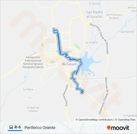 R-6 Bus Line Map
