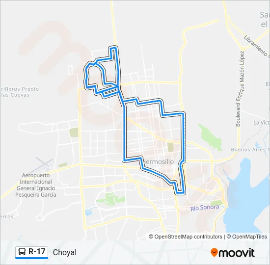 R-17 Bus Line Map