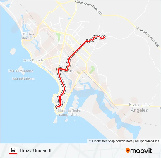VILLA GALAXIA SHCP - ITMAZ UNIDAD II Bus Line Map