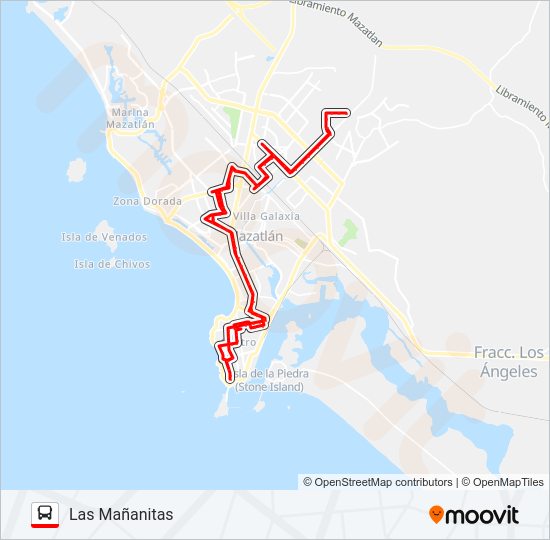 Mapa de VÍA ZARAGOZA CERRO DEL VIGÍA - LAS MAÑANITAS de autobús