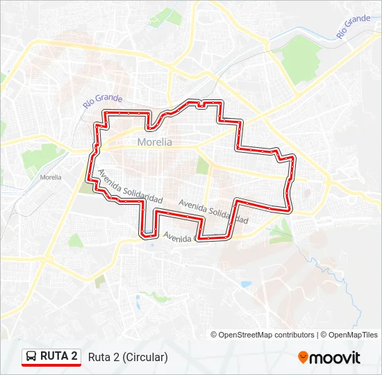 RUTA 2 Bus Line Map
