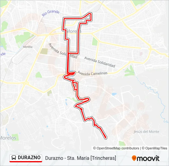 DURAZNO Bus Line Map