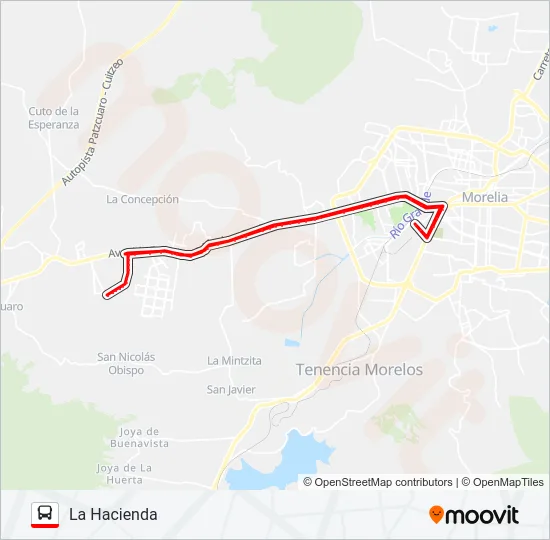 LA HACIENDA Bus Line Map