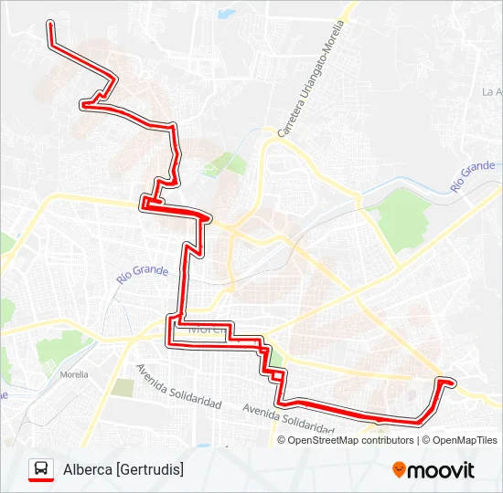 ALBERCA [GERTRUDIS] Bus Line Map