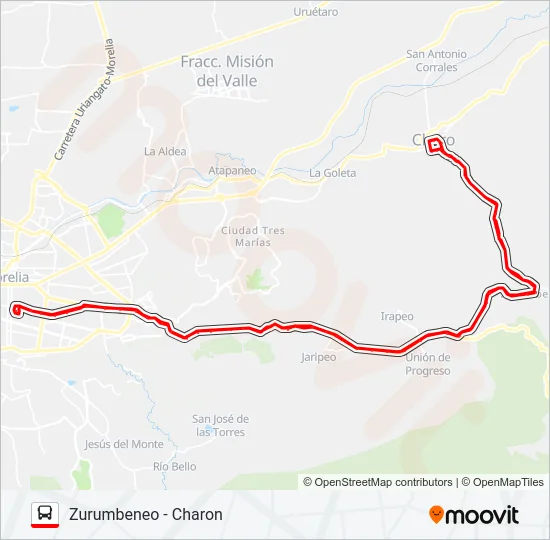 ZURUMBENEO - CHARON Bus Line Map