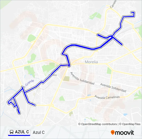 AZUL C Bus Line Map