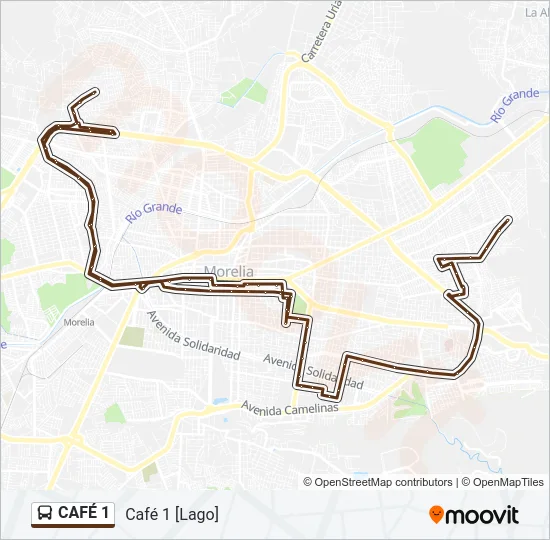 CAFÉ 1 Bus Line Map