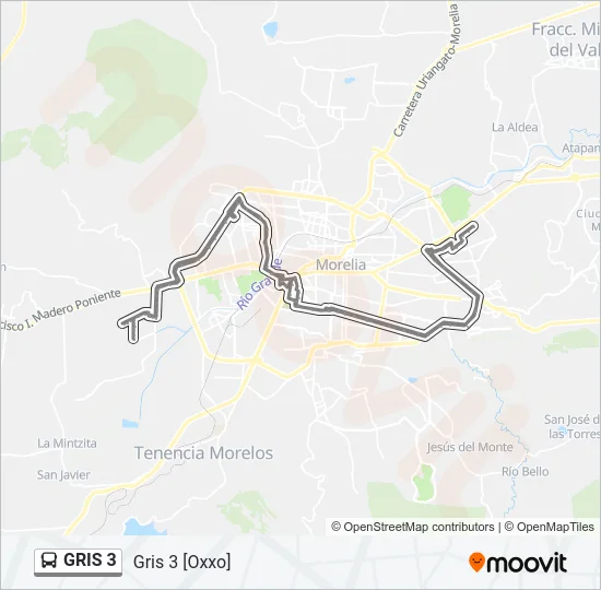 GRIS 3 Bus Line Map