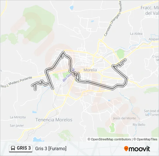 GRIS 3 Bus Line Map