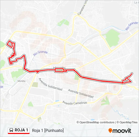 ROJA 1 Bus Line Map