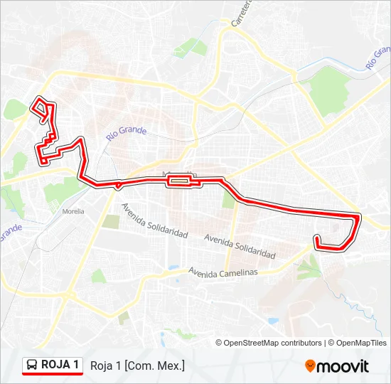 ROJA 1 Bus Line Map