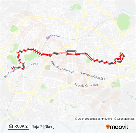 ROJA 2 Bus Line Map