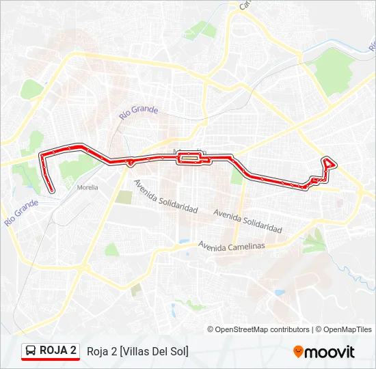 ROJA 2 Bus Line Map