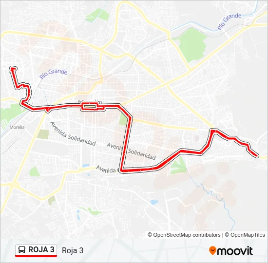 ROJA 3 Bus Line Map