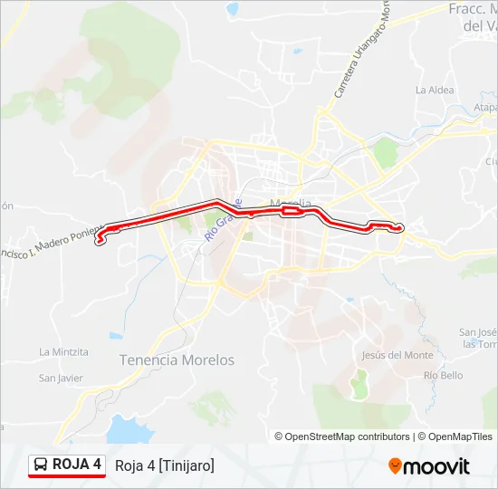 ROJA 4 Bus Line Map