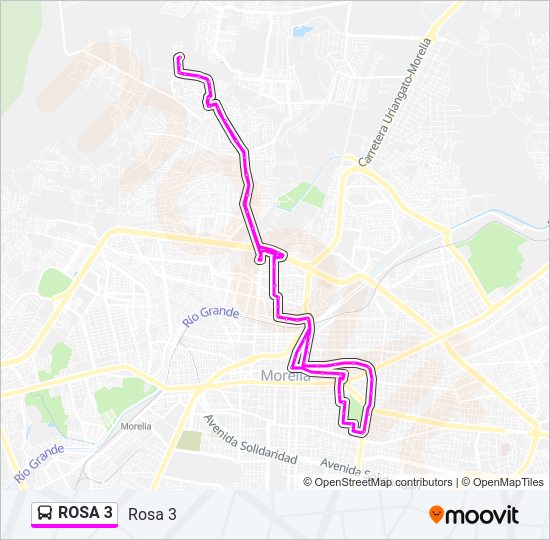 Mapa de ROSA 3 de autobús