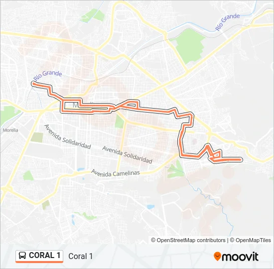 CORAL 1 Bus Line Map
