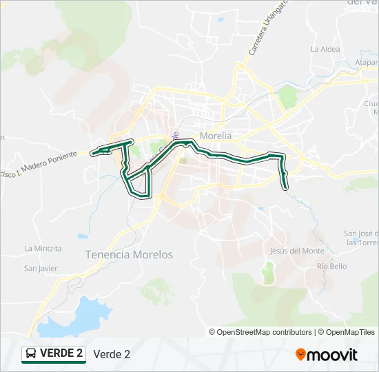 VERDE 2 Bus Line Map