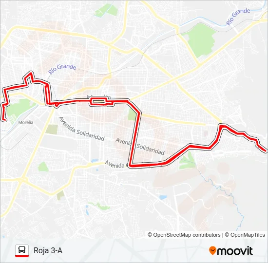 ROJA 3-A Bus Line Map