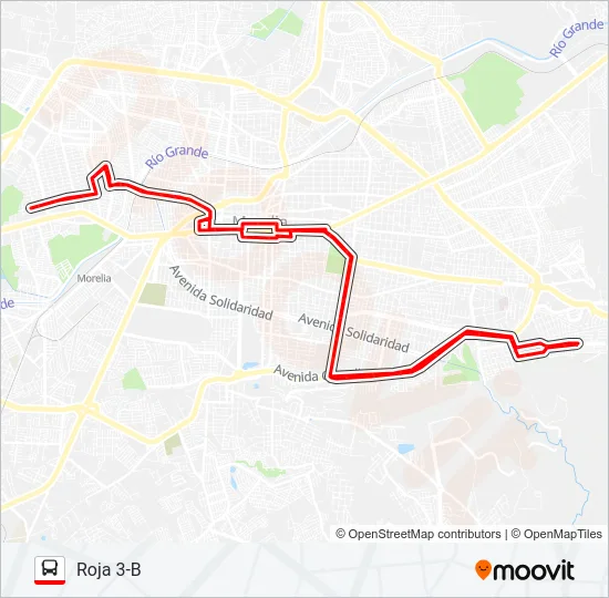 ROJA 3-B Bus Line Map