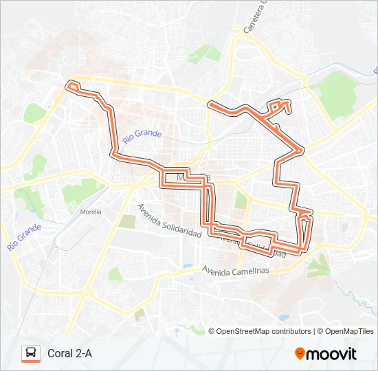 CORAL 2-A Bus Line Map