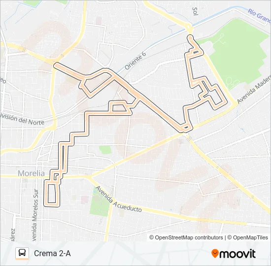 CREMA 2-A Bus Line Map