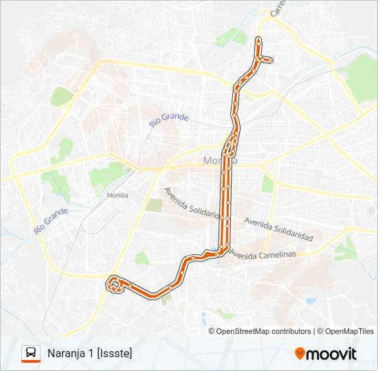 NARANJA 1 Bus Line Map