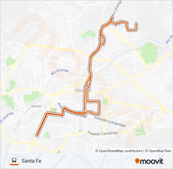 Mapa de NARANJA 2 de autobús
