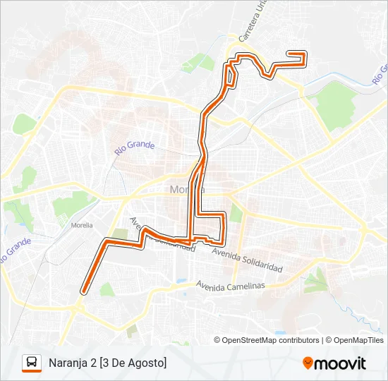 NARANJA 2 Bus Line Map