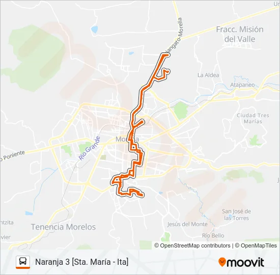 NARANJA 3 Bus Line Map