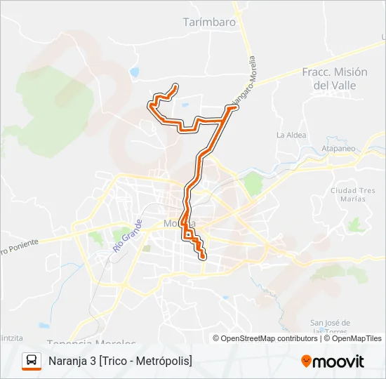 NARANJA 3 Bus Line Map