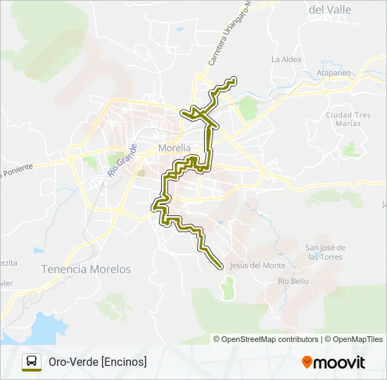 ORO-VERDE Bus Line Map