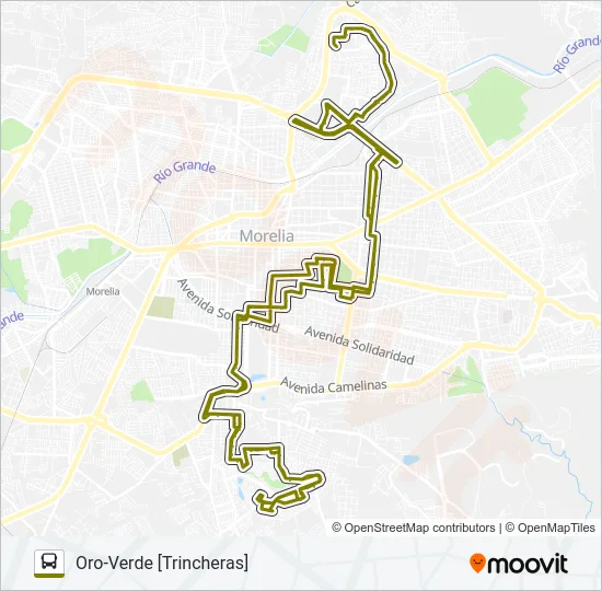 ORO-VERDE Bus Line Map