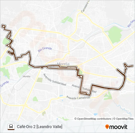 CAFÉ-ORO 2 Bus Line Map