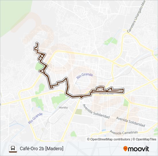 Mapa de CAFÉ-ORO 2B de autobús