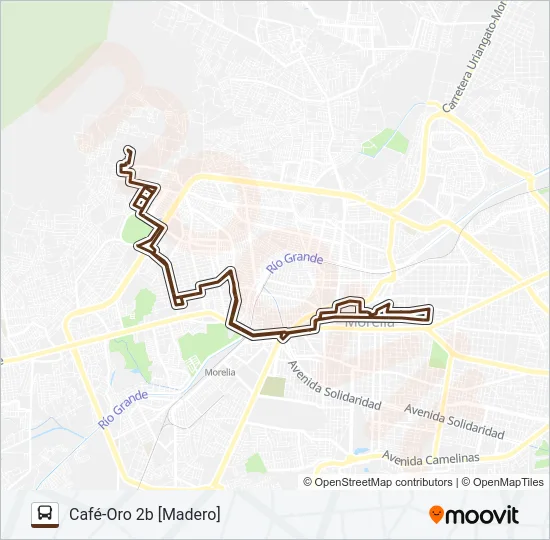 CAFÉ-ORO 2B Bus Line Map